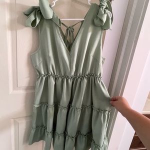 Olive green dress